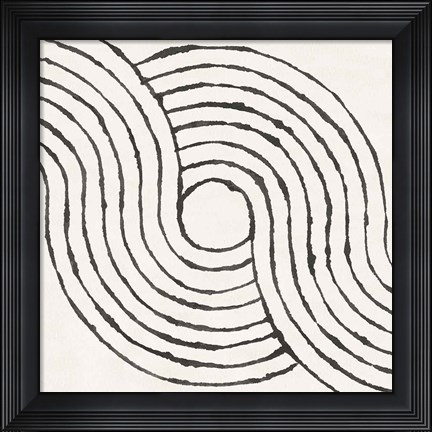 Framed Rainbow Road II BW Print