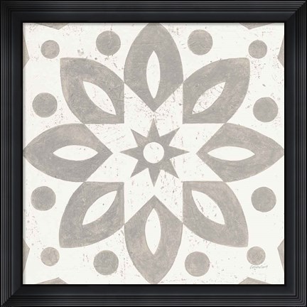 Framed Winter Caravan Tile I Print