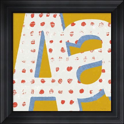 Framed Punctuated Square IX Bright Print