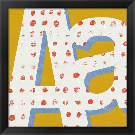 Framed Punctuated Square IX Bright Print