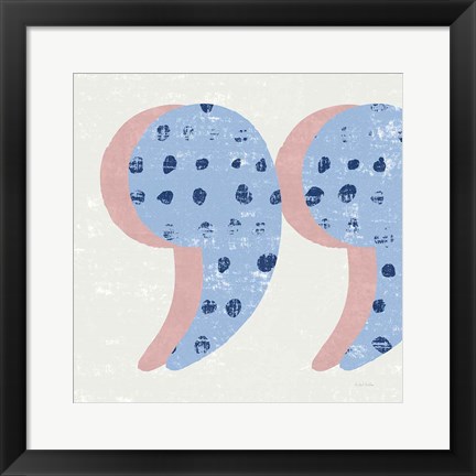 Framed Punctuated Square V Bright Print