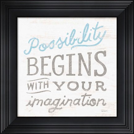 Framed Possibility Gray Print