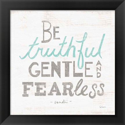 Framed Be Truthful Gray Print