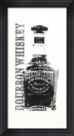 Framed Bourbon BW Crop Print