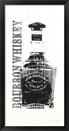 Framed Bourbon BW Crop Print