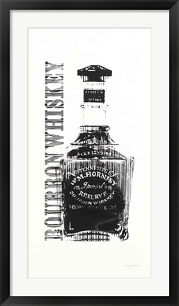 Framed Bourbon BW Crop Print