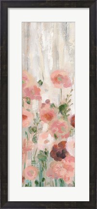 Framed Sprinkled Flowers II BG Panel Print