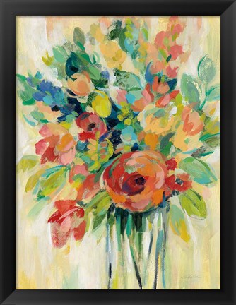Framed Earthy Colors Bouquet I Print