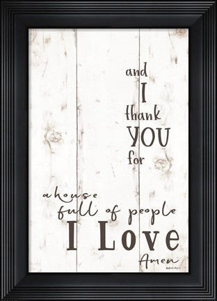 Framed House Full of People Print