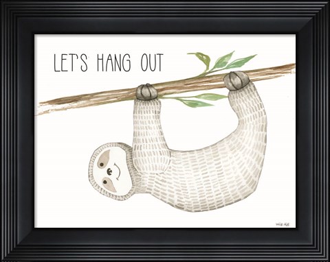 Framed Let&#39;s Hang Out Print