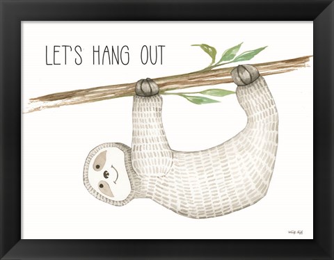 Framed Let&#39;s Hang Out Print