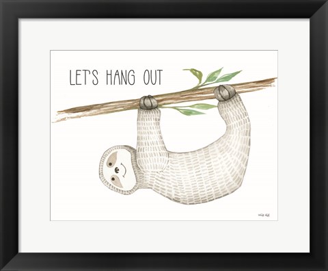 Framed Let&#39;s Hang Out Print