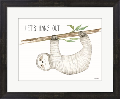 Framed Let&#39;s Hang Out Print