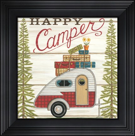 Framed Happy Camper Print