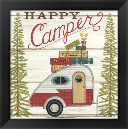 Framed Happy Camper Print