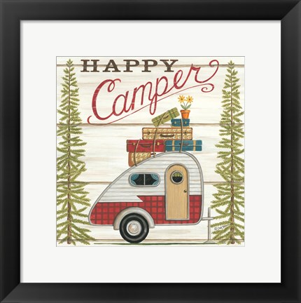 Framed Happy Camper Print