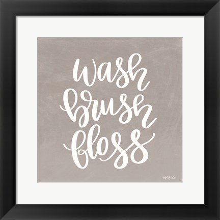 Framed Wash, Brush, Floss Print