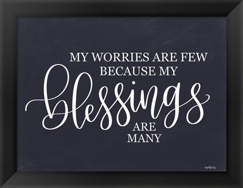 Framed My Blessings are Many II Print