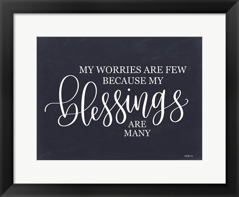 Framed My Blessings are Many II Print