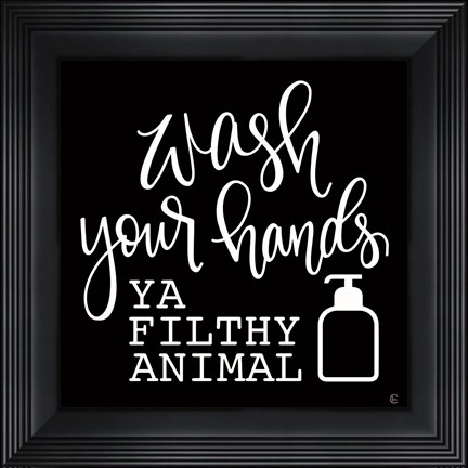 Framed Wash Your Hands Print