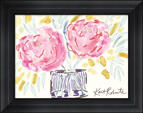 Framed Pleasant Peonies Print