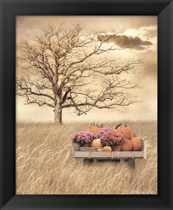 Framed Fall Wagon Print