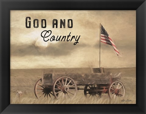 Framed God and Country Print