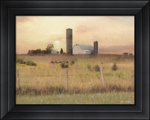 Framed Sunset at the Dexter Farm Print