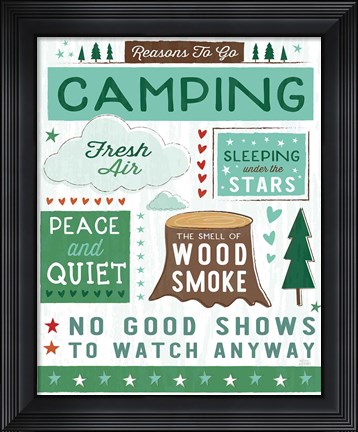 Framed Comfy Camping XI Print