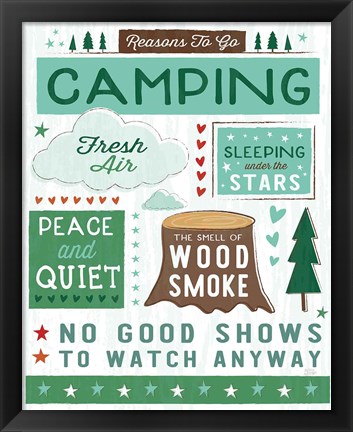 Framed Comfy Camping XI Print