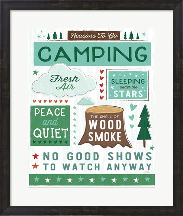 Framed Comfy Camping XI Print