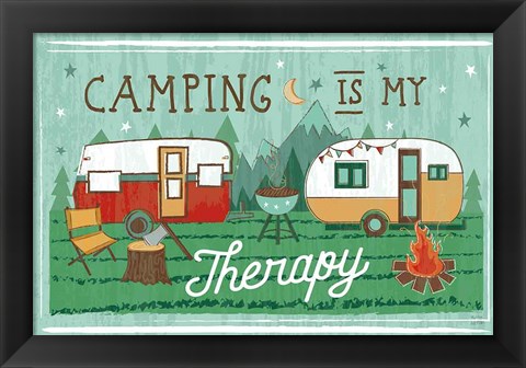 Framed Comfy Camping VIII Print