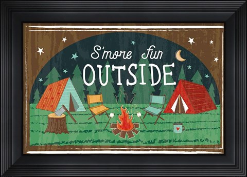 Framed Comfy Camping VII Print