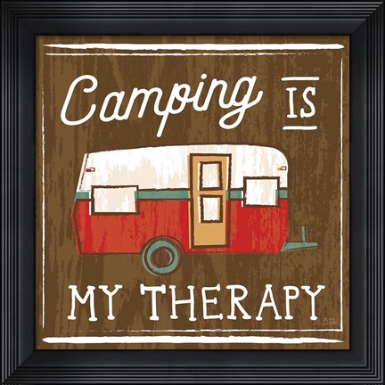 Framed Comfy Camping IV Print