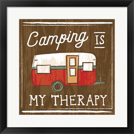 Framed Comfy Camping IV Print