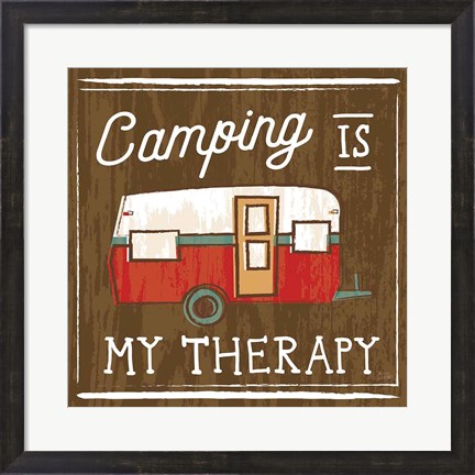 Framed Comfy Camping IV Print