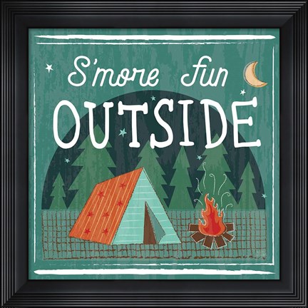 Framed Comfy Camping III Print