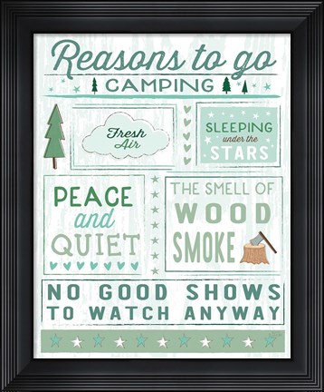 Framed Comfy Camping II Print