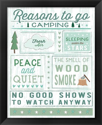 Framed Comfy Camping II Print