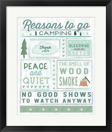 Framed Comfy Camping II Print