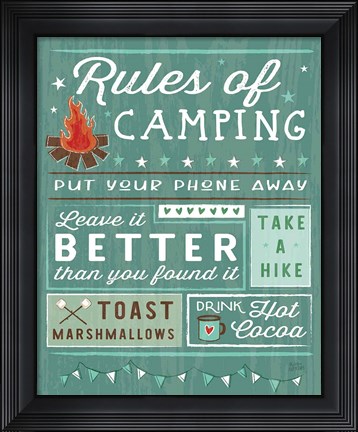 Framed Comfy Camping I Print