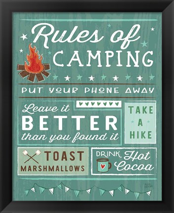 Framed Comfy Camping I Print