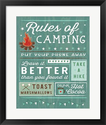 Framed Comfy Camping I Print