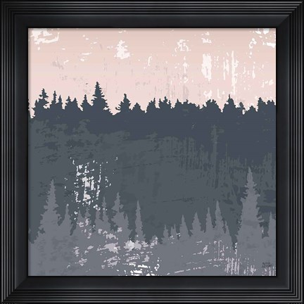Framed Evening Forest II Print