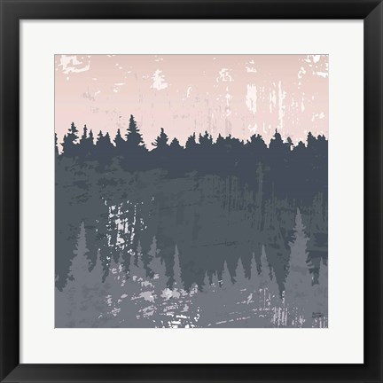 Framed Evening Forest II Print