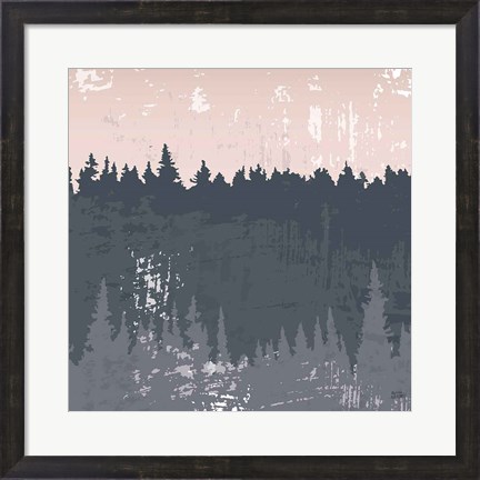 Framed Evening Forest II Print