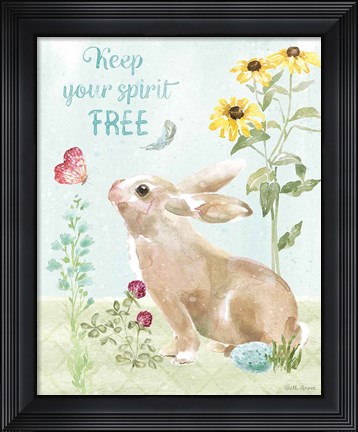 Framed Sweet Bunnies V Print