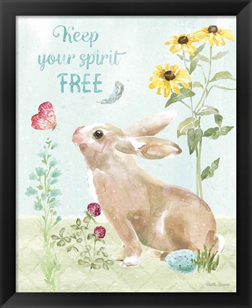 Framed Sweet Bunnies V Print