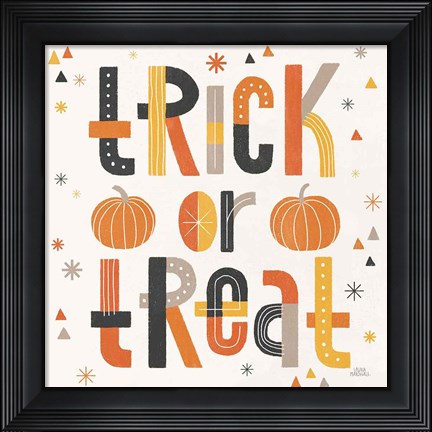 Framed Retro Halloween II Print