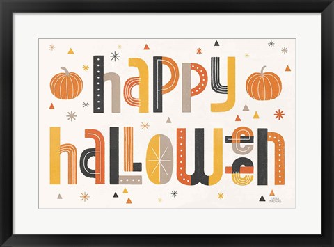 Framed Retro Halloween I Print